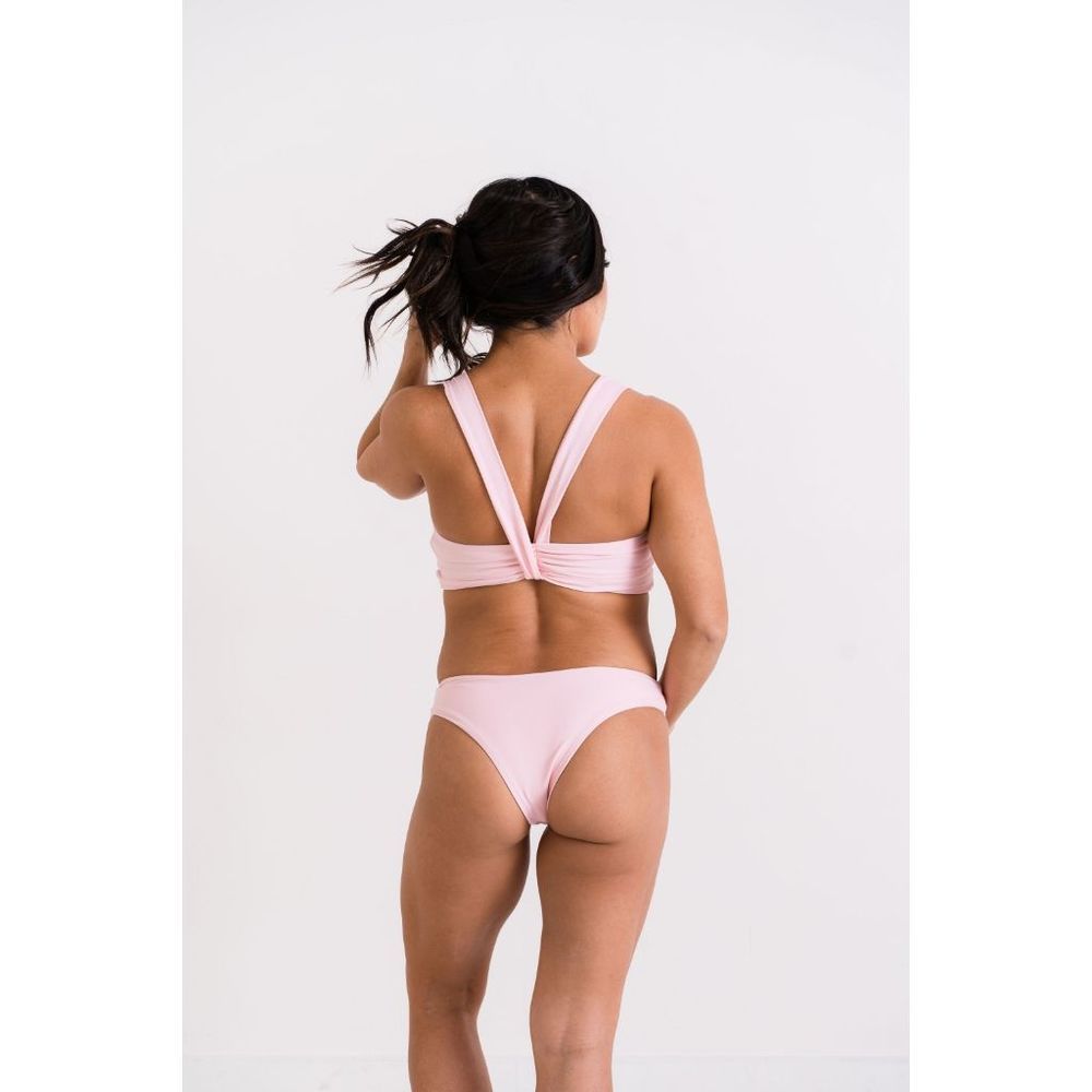 NWT Small: Athletic Crossback Bikini Swimsuit Top / Sports Bralette in Light… - Picture 4 of 11